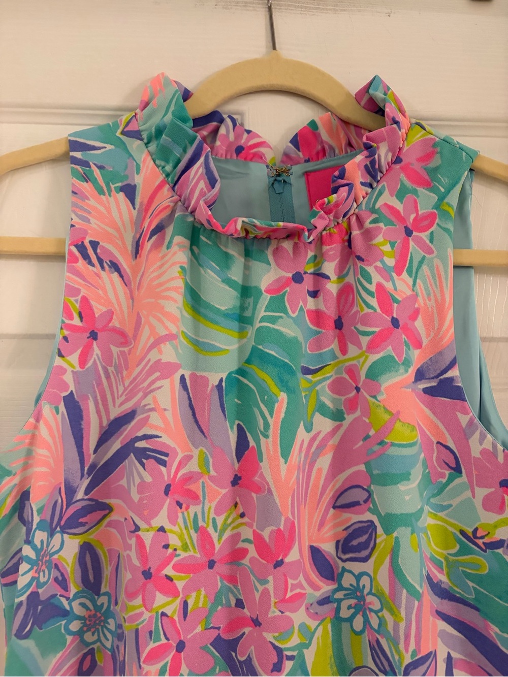 Lilly Pulitzer Adalina Romper Multi-Color Floral Dress ruffle neck size 6 - Picture 2 of 7